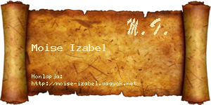 Moise Izabel névjegykártya